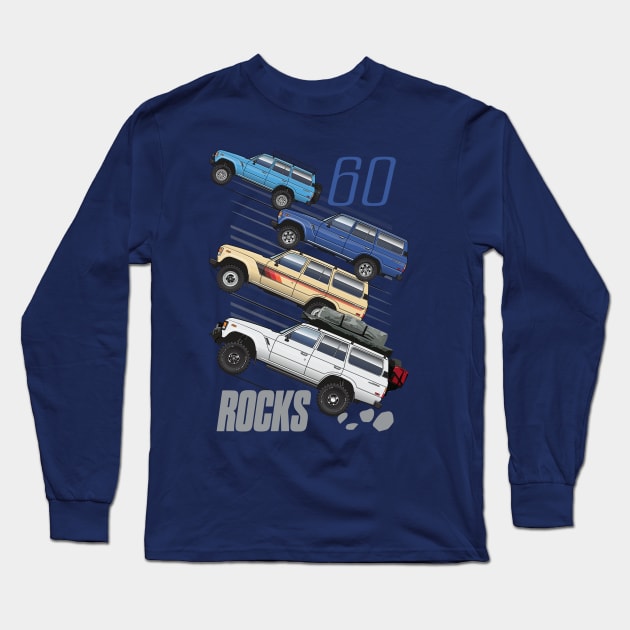 60 Rocks Long Sleeve T-Shirt by ArtOnWheels